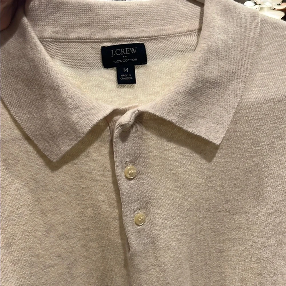 J. Crew Men's Light Beige Polo Shirt - Picture 5 of 7